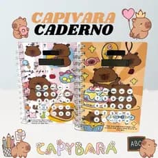 Caderno com Calculadora Solar Fofa | 80 Folhas com Linhas | Papelaria Criativa e Funcional