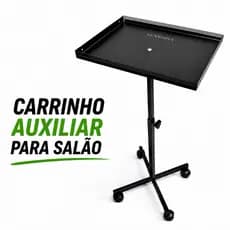 Mesa Auxiliar Regulável com Rodízios Mesa de Apoio Multifuncional para Estética, Salão e Consultório