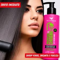 Progressiva de Chuveiro Bella Femme 200ml | Sem Formol | Alinha Hidrata Brilho Imediato