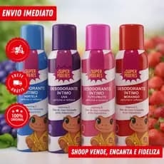 Desodorante Íntimo Super Poderes Morango, Tutti Frutti ou Uva 150ml | Vitamina E, Rosa Mosqueta