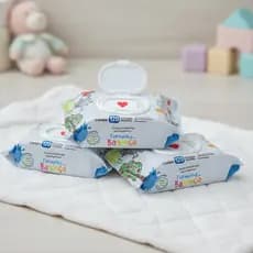 Kit 03 Pacotes Toalhas Umedecidas TURMINHA DA BAGUNÇA 120 folhas com tampa Flip Top