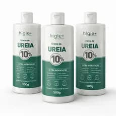 Kit 3 Frascos de Creme de ureia 10% 500g HIGIE+ | Creme hidratante para os pés ressecados Creme para mãos ressecadas