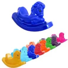 Cavalo Gangorra Azul Infantil -Cavalinho 1° Linha Resistente para Meninos e Meninas - Playgrounds