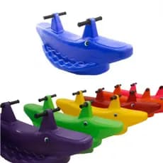 Gangorra 2 Lugares Jacaré Azul - Balanços Coloridos para Meninos e Meninas - Playgrounds