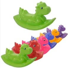 Dinossauro Verde Plástico - Gangorra Infantil para Playgrounds e Espaço Kids - Valentina Brinquedos