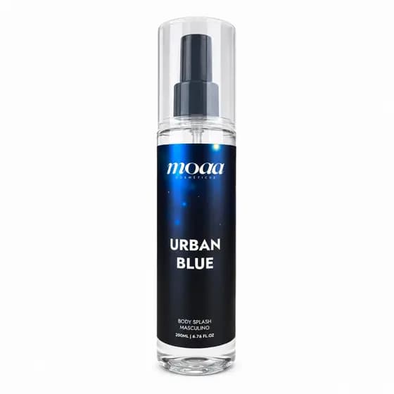 Body Splash Masculino Urban Blue Perfume Versátil e Selvagem 200ml - Perfume Amadeirado E Marcante Desodorante Corporal