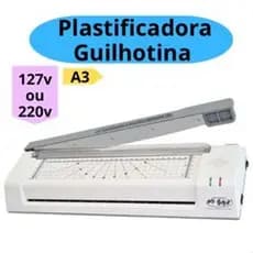 Plastificadora Laminadora A4 A3 Guilhotina e Arredondador de Borda Refiladora 3x1 OFF PAPER 127V ou 220V