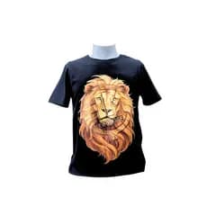 Camiseta Algodão Estampado Leão Confortável AM SPORTS