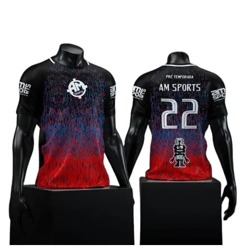 Camisa Unissex Dry Fit  Malha Fria ou Malha PV AM Sports Pré-Temporada 22