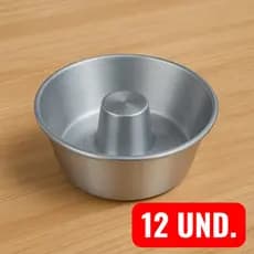 Kit Formas Nº12 Em Alumínio 300ml Para Bolo Vulcão Pudim Mini Bolo Doces Sobremesas
