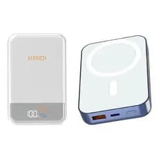 Carregador Portátil Power Bank Kaidi Magnético 10000mah Cor Branco