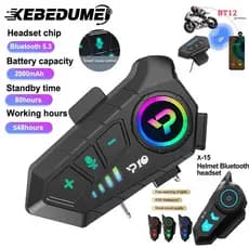 Fone De Ouvido Sem Fio Da Motocicleta Capacete Chamada Estéreo Bluetooth À Prova D'água
