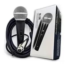 Microfone Profissional M58 cardióide com Cabo P10 5M