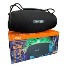Caixa De Som Portatil Bluetooth 55w Grave Potente Tws CINZA Kaidi Kd-832 Alta Qualidade Ipx6 Prova D'agua