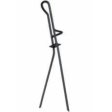 Suporte de Pesca Metálico Preto – Haste Fixa para Vara de Pescar
