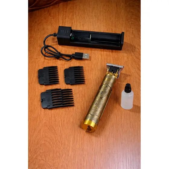 Kit Máquina De Cortar Cabelo Para Barba Masculina Designer Aleatório Elétrico Etilo Profissional
