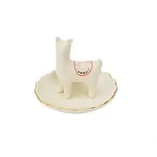 Porta-Treco Lhama em Porcelana - Organizador Decorativo 10cm