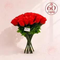 Kit 60 Rosas Artificiais Botão - Artificial Botões Vermelho