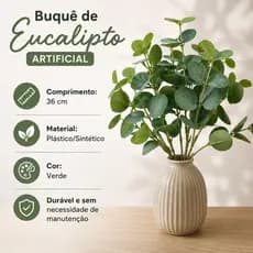 Buque Eucalipto Planta Artificial Para Arranjos