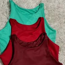 Kit 3 Cropped Feminino Top Básico de Suplex Duplo - Estiloso e Confortavél
