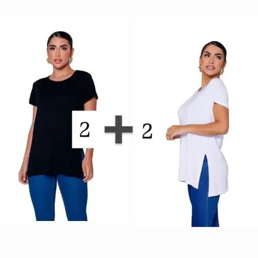 Kit 4 Blusas Sobre Legging Para Academia Cobre Bumbum