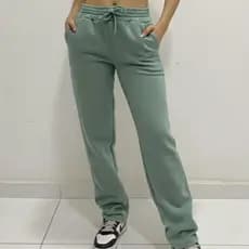 Calça Moletom Básica Sem Punho: Estilo Casual com Toque de Conforto | Elástico na Cintura