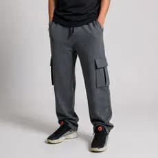 Calça Cargo Baggy de Moletom Unissex