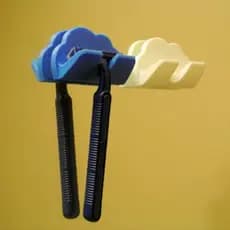 Suporte barbeador Gillette Box + Fita 3M Varias Cores
