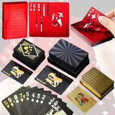 Baralho Vermelho De Cartas De Jogar , Resistente À Água Com Apoio De Dragão , Jogo Para Jogos De Piscina Viagens