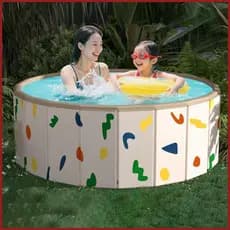 Crianças Piscina Antiderrapante Não Inflável Grande Dobrável Jogar Redondo Água Diversão Vadear Para O Verão yikuiabr