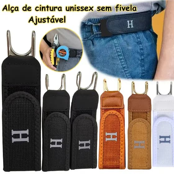 Cinto De Velcro Ajustável Sem Fivela Portátil Preguiçoso Funcional Elástico Unissex Cintura De Nylon Para Trabalho Diári