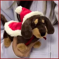 Pelúcia Dachshund Cão De Tema Natal Abraçando Aconchegante Sala De Jogos Companheiro Marrom Corpo Travesseiro Lance yiku