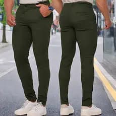 Calça Esporte Fino Bolso Embutido Sarja Premium Acetinada Calça SlIM RETA