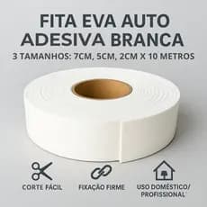 Fita EVA Ripado para Parede Autocolante: serve para Rodapé - Fita Adesiva para Vedação