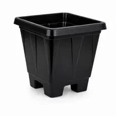 Kit 8 Vaso Quadrado 8 Litros Médio Preto Horta Jardim Plantas Mudas