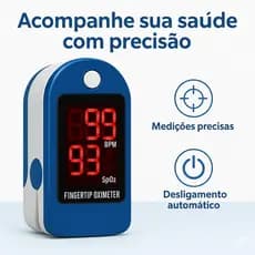 Medidor De Oxigênio E Pulsação Oxímetro Digital De Dedo
