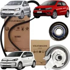 Kit Correia Dentada + Tensor + Polia Volkswagen Gol Fox Up 1.0 3cc 12v MPI (Aspirado)