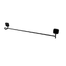 PORTA TOALHA DE BANHO PAREDE BANHEIRO MODELO PREMIER LUXO BLACK PRETO FOSCO - LANÇAMENTO