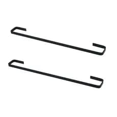 KIT 02 PORTA TOALHA DE BANHO PAREDE BANHEIRO MODELO STANDARD BLACK PRETO FOSCO