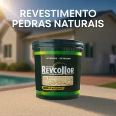 Revestimento Pedras Naturais Revcollor 20kg Para Parede Fachada Muro Interno Externo