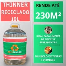 Thinner Reciclado 18L para Limpeza Industrial Diluição de Tintas e Remoção de Resíduos Geral
