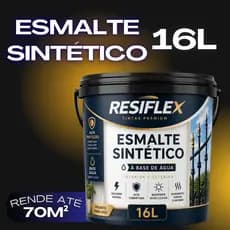 Tinta Esmalte Base Água 16L Acabamento Uniforme Para Madeira Ferro Metal Portas e Grades