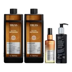 Kit Truss Nutri Infusion - Shampoo 1L + Condicionador 1L + Óleo 60ml + Night SPA 250ml