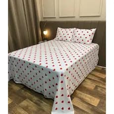 Jogo de Cama Queen / Casal 3 Peças Lençol + Fronhas | 400 Fios Toque de Algodão, Confortável