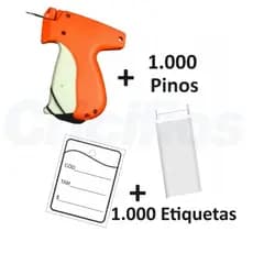 KIT Aplicador Pistola Tag + 1000 Pinos + 1000 Etiquetas