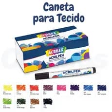 Caneta para Tecido Acrilpen Acrilex Escolha a Cor