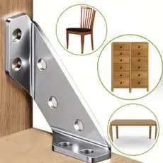 15 Cantoneira para Reforçar Cadeira Mesa Moveis em Aço com Parafuso