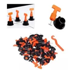 Kit Com 50 Niveladores Espaçador Reutilizável Pisos Porcelanato + Chave Aplicadora
