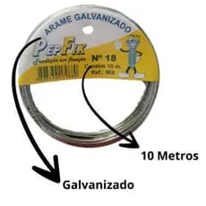 Arame Galvanizado Rolo 10 Metros Fino Grosso Rolinho Artesanato