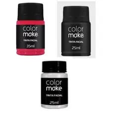 Kit Maquiagem Facial Torcida sao paulo  Tinta Preto E Branco e vermelho  Color Make 35ml